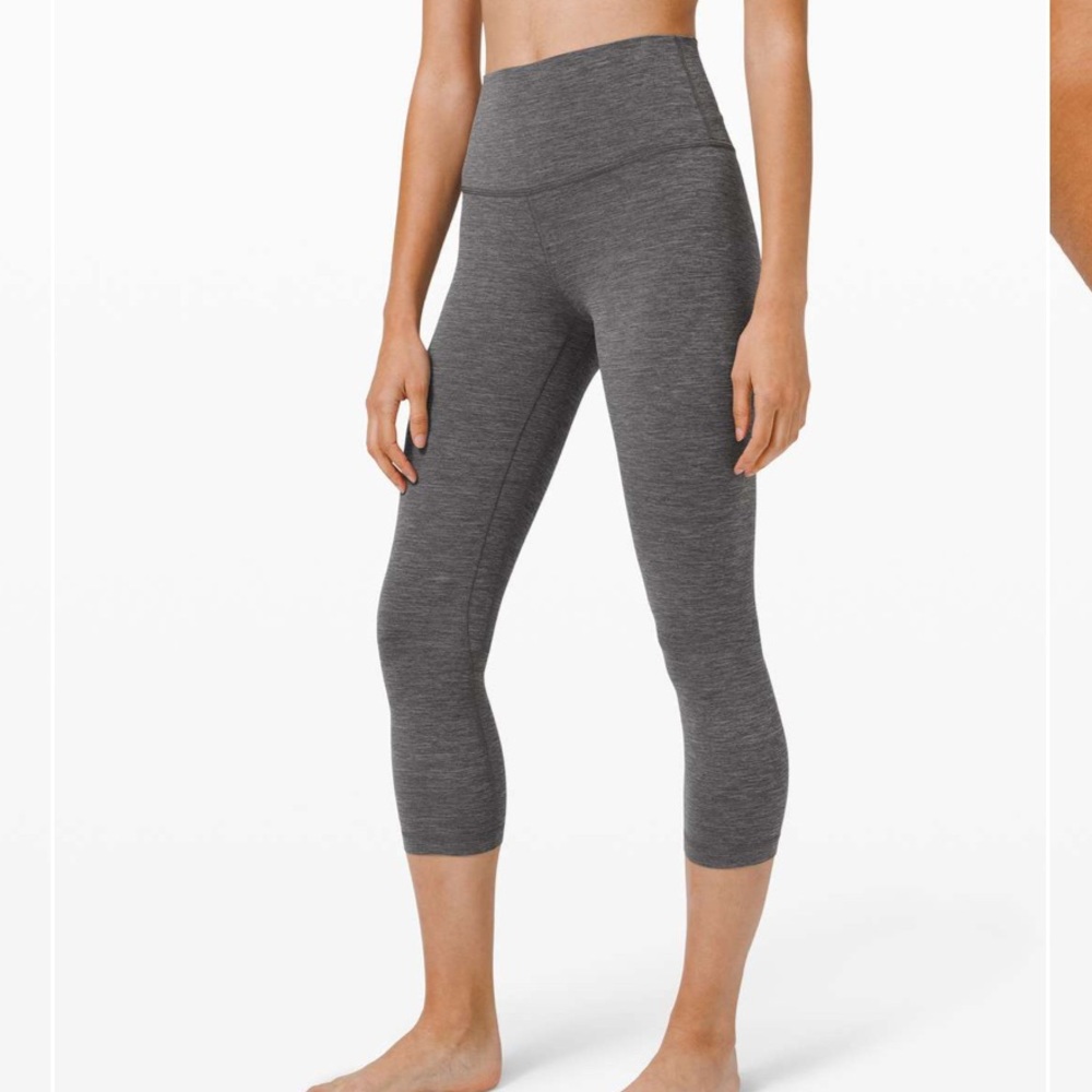 Lululemon Align Crop *21” Heathered Black Size 2